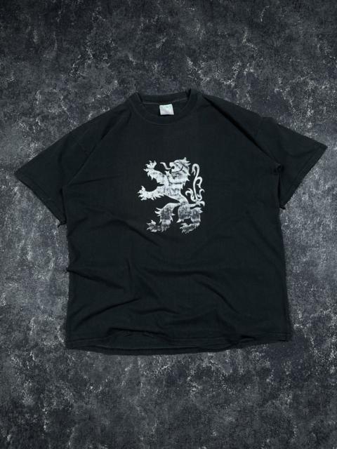 Other Designers Le Grande Bleu (L.G.B.) - Vintage 90s Balenciaga Style Lion Faded Trashed T-Shirt