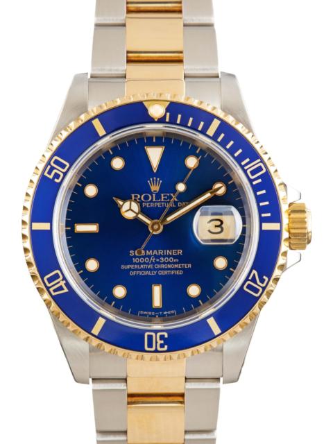 ROLEX Pre-owned Rolex Submariner Ref 16613 Blue Dial