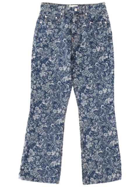 GANNI COTTON DENIM TAPESTRY JEANS