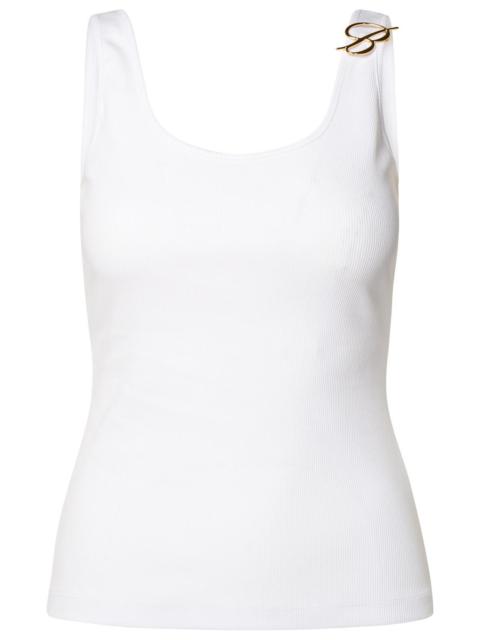 Blumarine Blumarine White Cotton Tank Top Woman