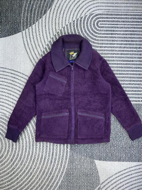 Other Designers FAT TOKYO Skinny Fleece Purple Zipper Jacket