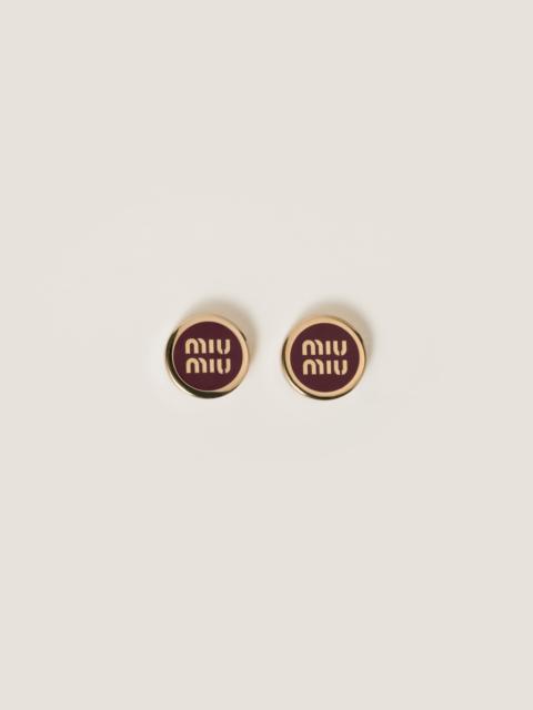 Miu Miu Enameled metal earrings