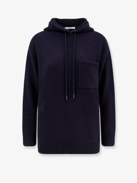 Max Mara Max Mara Liana Cashmere and Wool Hooded Sweater Blue
