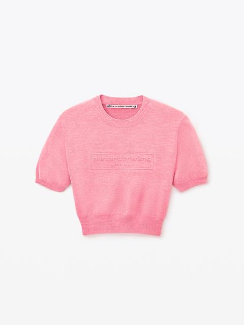 Alexander Wang Pink Cotton-Blend Chenille Logo Pullover