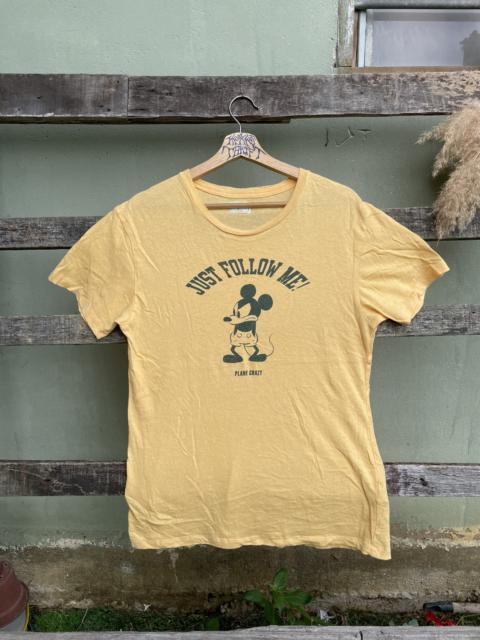 Other Designers Mickey Mouse - Mickey Mouse Disney Plane Crazy Big Logo Tee Women