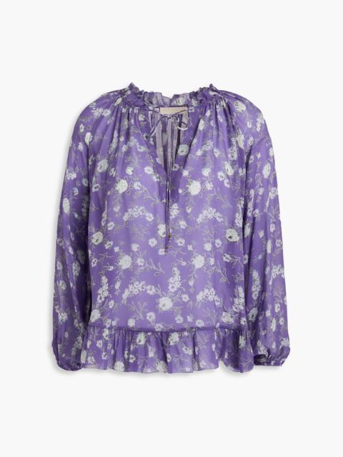 ULLA JOHNSON Rosine floral-print silk-georgette blouse