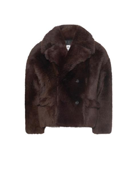 Marine Serre Hairy Shearling Leather  Caban