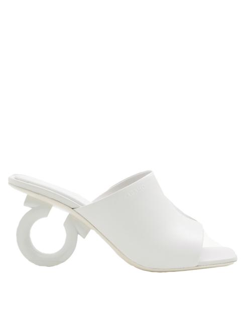 FERRAGAMO Ferragamo White Nappa Astro 70 Elinda Slide Sandals