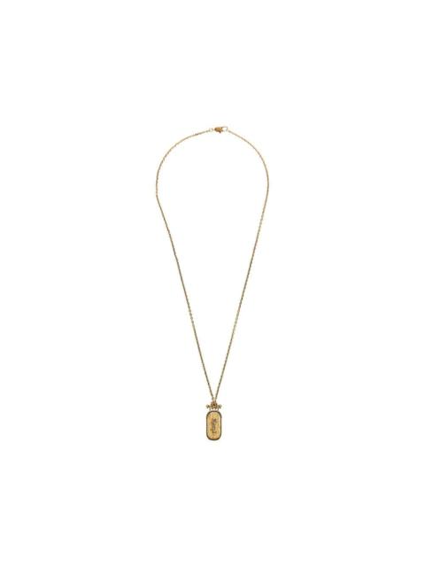 SAINT LAURENT Saint Laurent Cassandre Plate Necklace Gold