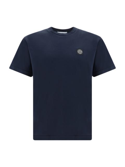 Stone Island Logo Round Neck T-shirt