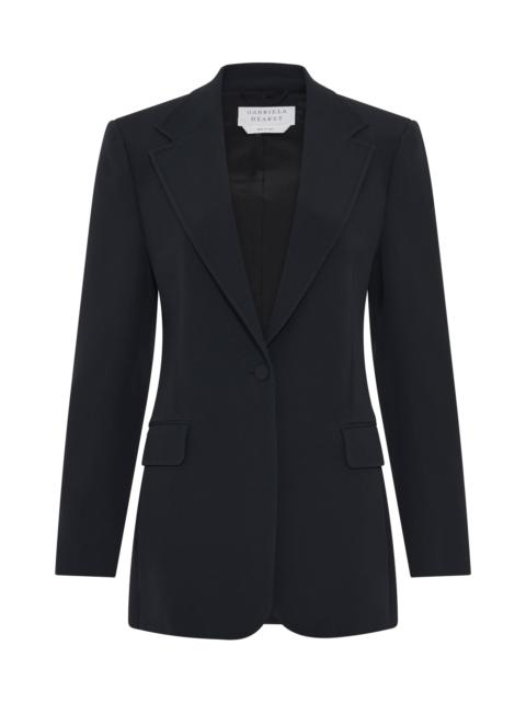 GABRIELA HEARST Orren Blazer in Black Silk Wool Cady