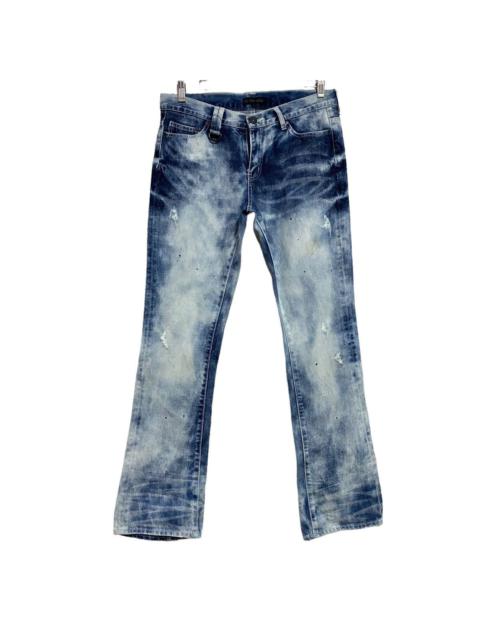 Other Designers IN THE ATTIC Acid Washed Denim Flare Jeans