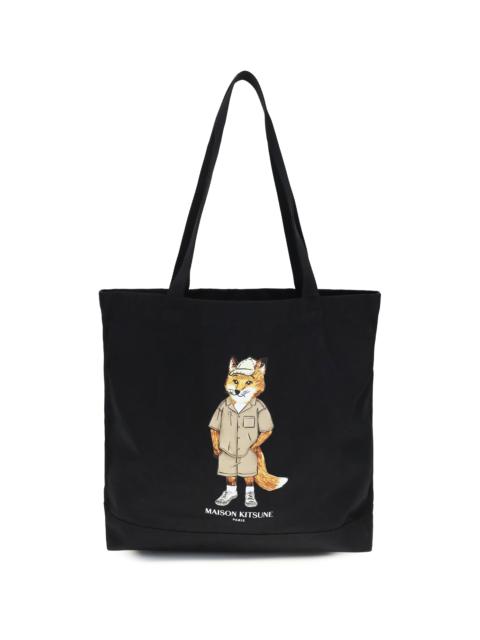 Maison Kitsuné Maison Kitsuné Fox Canvas Tote Bag