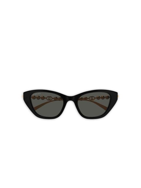 GUCCI pearl-embellished cat-eye sunglasses