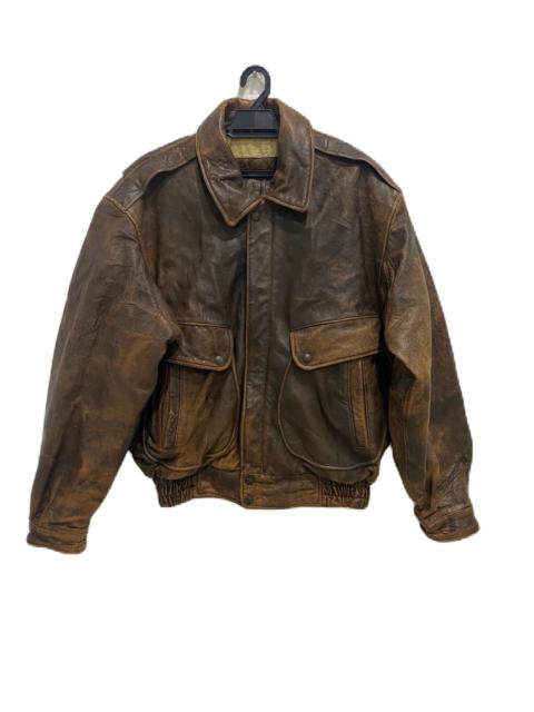 Schott VINTAGE LEATHER JACKET A2 TYPE BACK LOT ART OF DISTRESS