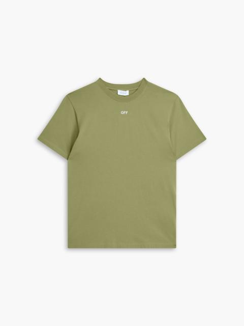 Off-White Embroidered cotton-jersey T-shirt