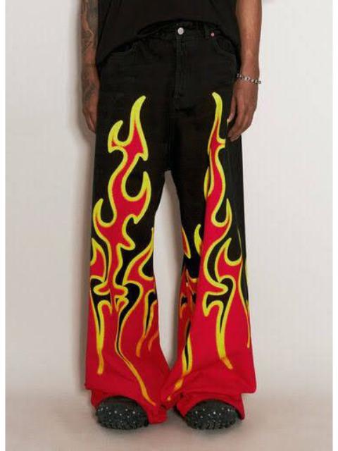 VETEMENTS NWT S/S24 Fire Big Shape Jeans