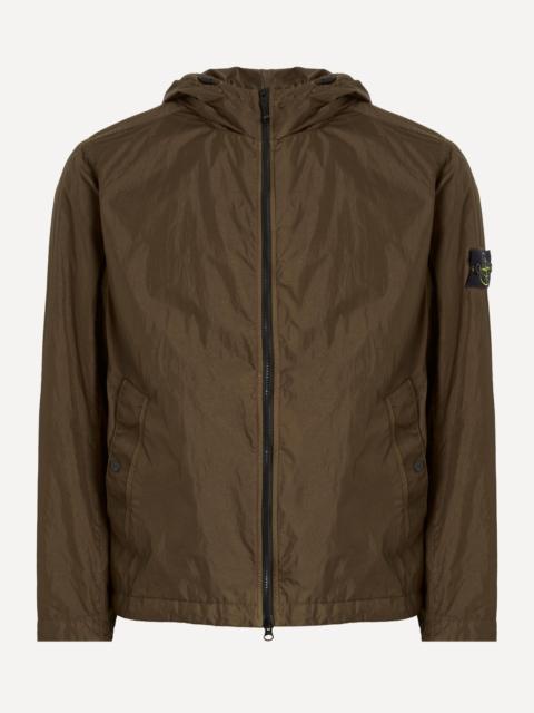 Stone Island Brown Crinkle Reps Hooded Jacket