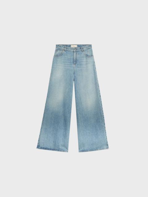 Blumarine STONE-WASHED SUPERWIDE-LEG DENIM JEANS