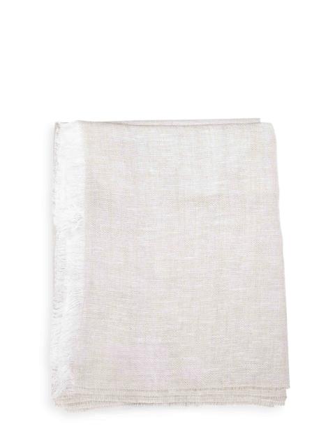 Brunello Cucinelli Brunello Cucinelli Women Beige Sparkling Linen Blend Scarf