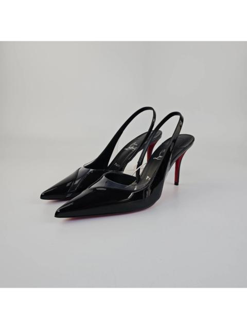 Christian Louboutin Louboutin Posticha 80mm Black Patent Slingback New