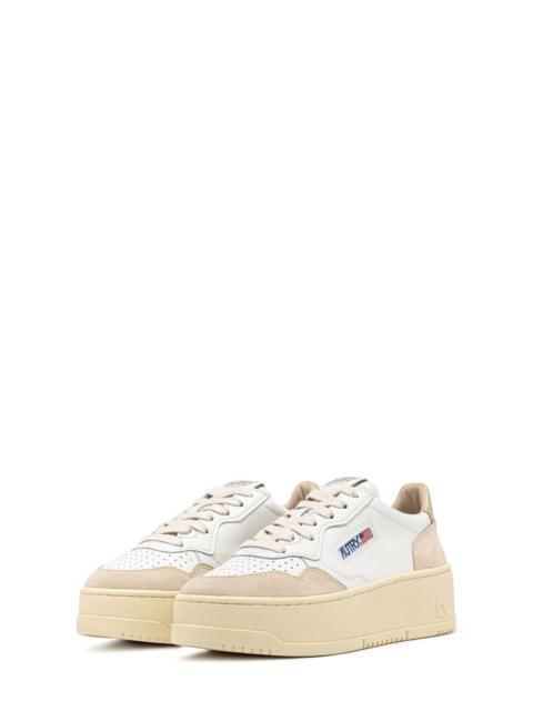 AUTRY AUTRY Platform Sneaker in White Suede at Nordstrom