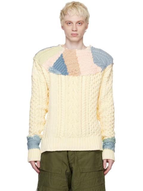 Greg Lauren $2000 NWT Greg Lauren Stitchwork Fair Isle Sweater Small