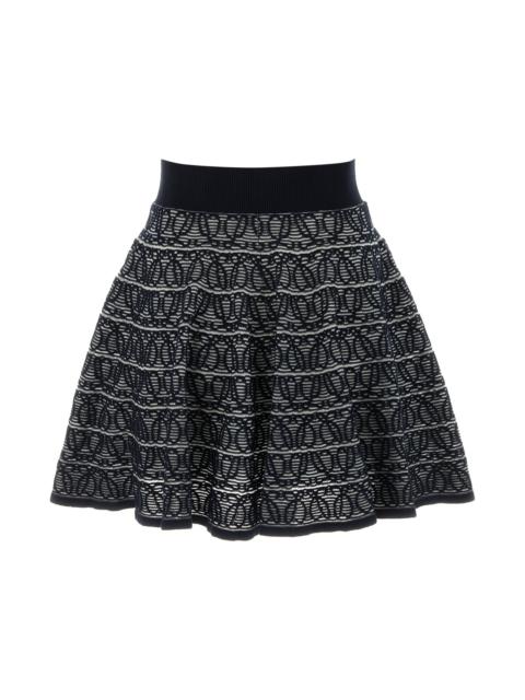Embroidered Cotton Blend Skirt