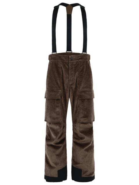 Moncler Grenoble Moncler Grenoble Brown Corduroy Padded Ski Overalls