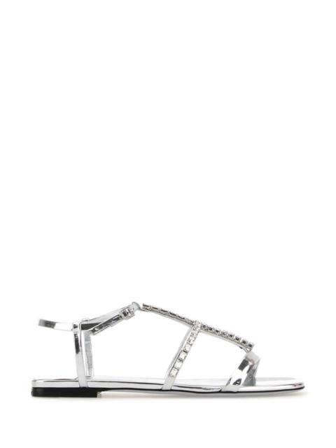 JIMMY CHOO Jimmy Choo Women Silver Leather Gwyn Sandals