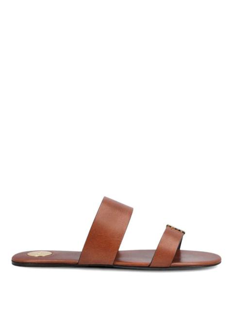 SAINT LAURENT Babylone Slides In Smooth Leather Women