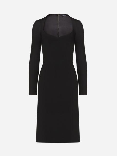 Dolce & Gabbana Long-sleeved cady midi dress