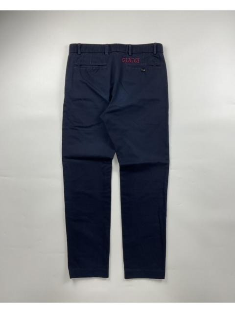 GUCCI Gucci Embroidered Logo Military Cotton Drill Pants