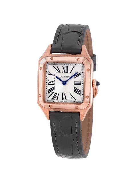 Cartier Santos-Dumont Silver Dial 18kt Rose Gold Ladies Watch WGSA0022