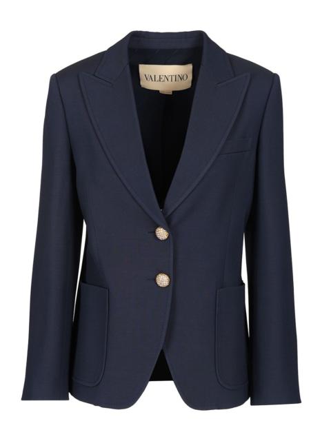 Valentino Look 43 - Giacca MPetto | Solid | Crepe Couture Jackets Blue