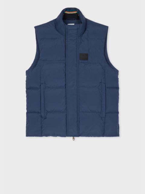 Mid Blue Water-Repellent Down Gilet