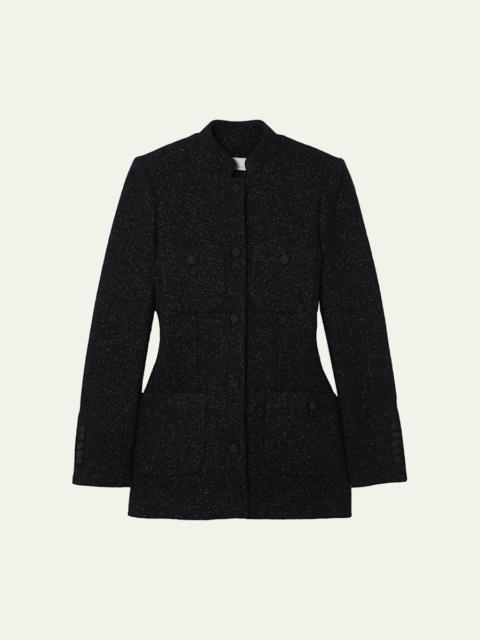 LIBEROWE Raja Metallic Wool Single-Breasted Jacket