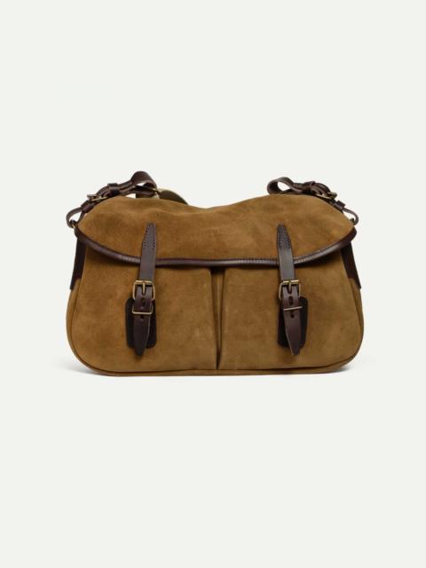 Bleu de Chauffe MUSETTE S FISHERMAN'S BAG / SUEDE  -  HAZELNUT BROWN