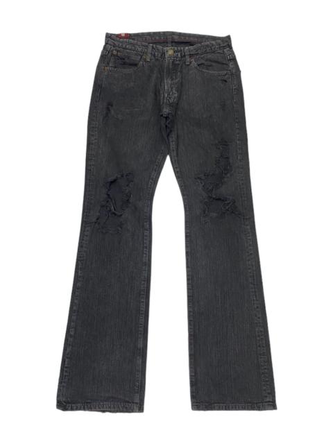 Other Designers Archival Clothing - Flare Jeans Blue Way Mud Wash Distressed Bootcut Jeans