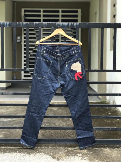 Other Designers Issey Miyake × Japanese Brand × Vintage - VINTAGE 90s NET NET DENIM PANTS BAGGY