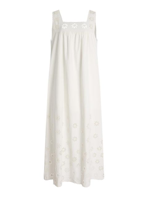 POSSE Exclusive Riviera Cecilia Cotton Maxi Dress white
