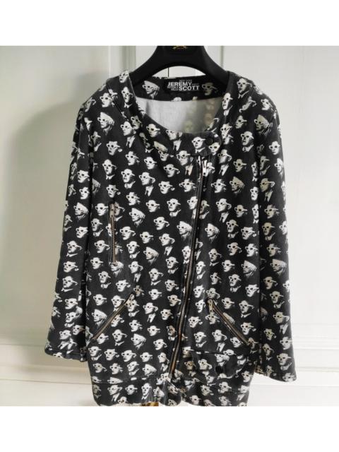 Other Designers Jeremy Scott - GRAIL! 3d glasses fullprint cotton biker jacket FW07