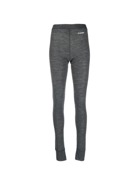 Jil Sander melange effect leggings