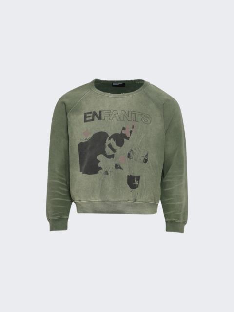 Enfants Riches Déprimés My Death My Life Raglan Sweatshirt Gardener Green