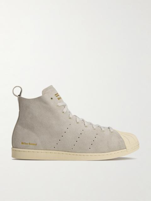 adidas + Wales Bonner Superstar Hi Perforated Suede Sneakers
