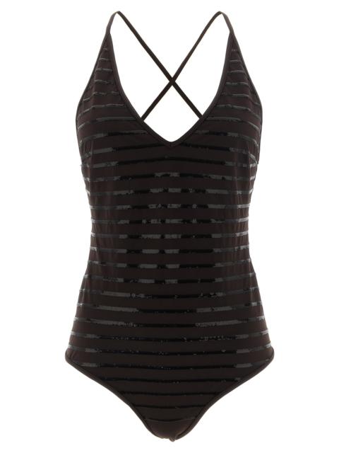 Brunello Cucinelli Brunello Cucinelli Women 'Dazzling Stripes' One-Piece Swimsuit