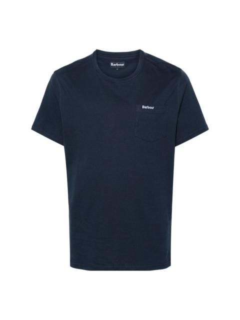 Barbour logo-embroidered cotton T-shirt