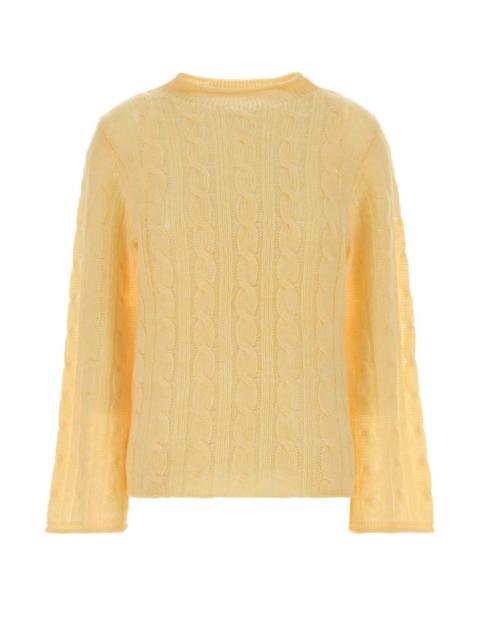 GUEST IN RESIDENCE Guest In Residence Women Yellow Wool Blend Cable Sweater