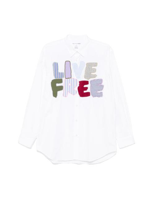Comme des Garçons SHIRT PATCH-LETTERING SHIRT