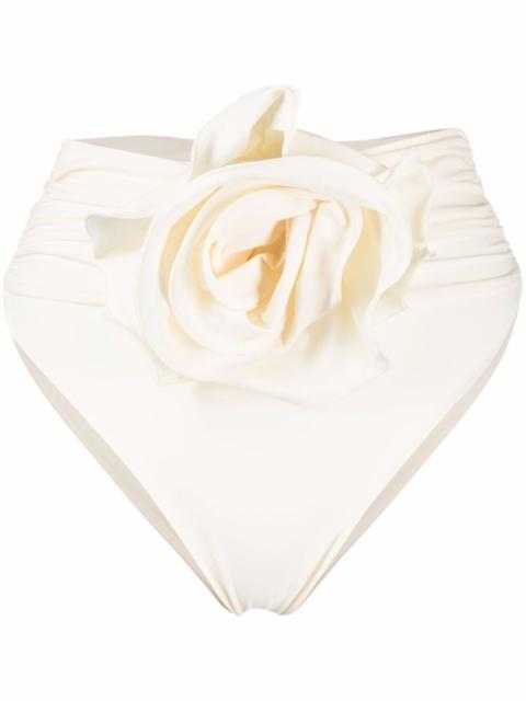 MAGDA BUTRYM Neutral Floral Appliqué Bikini Bottoms